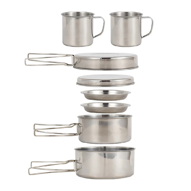 Camping Cooking Bowl - Set da 8 Pezzi per Campeggio,