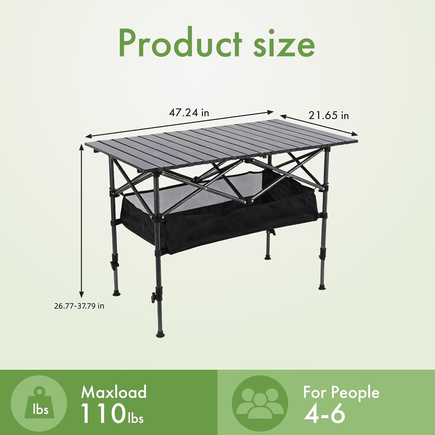 Camping Cooking Table - Tavolo da campeggio pieghevole portatile con