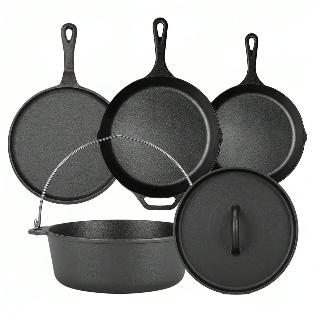 Skillet Cast Iron Camp - PACILACK Set di Pentole e Padelle