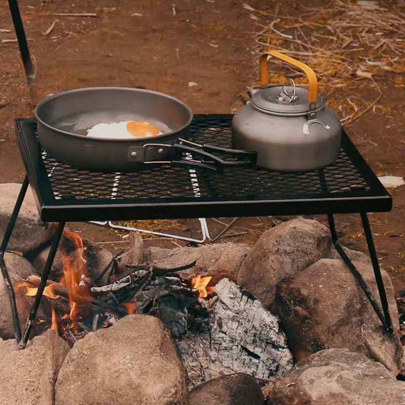 Camping Cooking Tent - Tavolo pieghevole con griglia per esterni