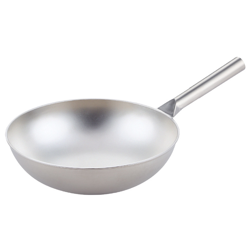 Camping Cooking Without Gas - Wok in Titanio Puro con Fondo