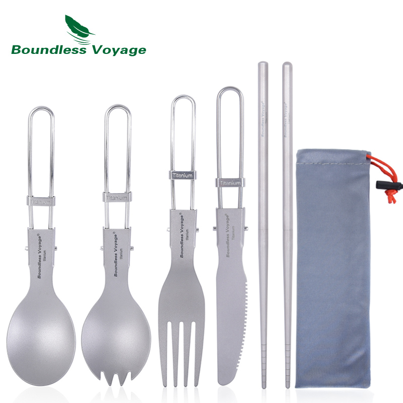 Camping Cooking Bowl - Boundless Voyage Titanium Posate da campeggio
