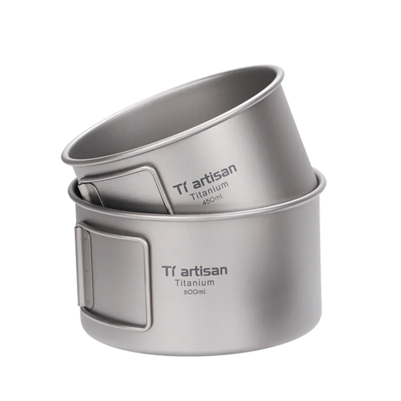 Camping Cooking Bowl - Ciotola in titanio con manico pieghevole