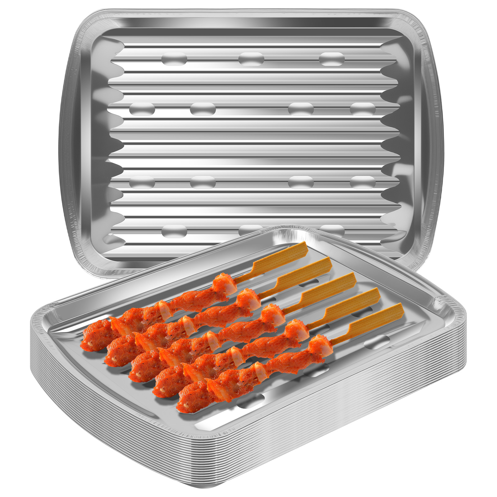 Camping Cooking Bowl - Vassoi in foglio di alluminio Teglie