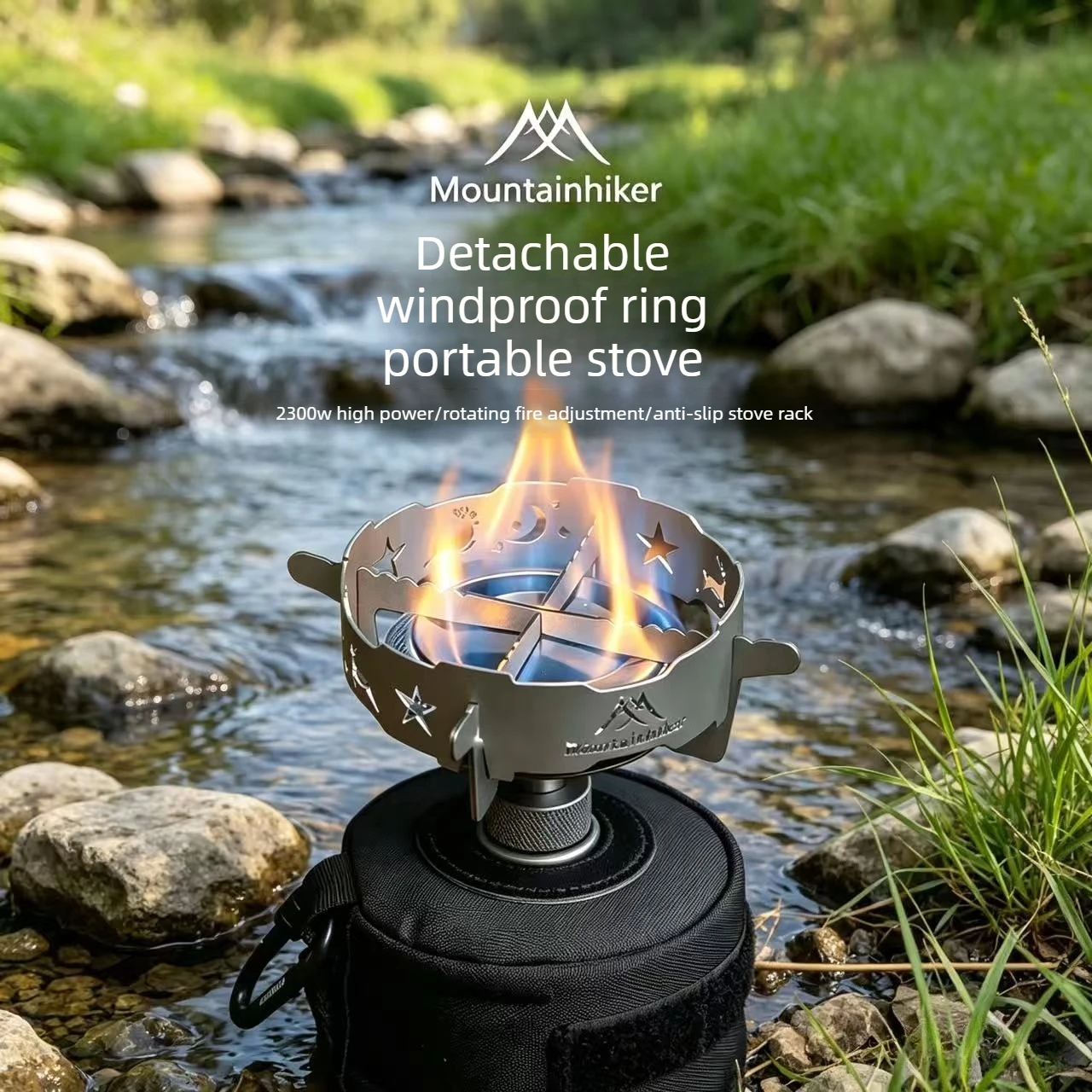 Camping Cooking Fuel - Fornello da Campeggio con Anello Antivento
