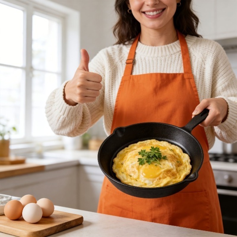 Camping Cooking Without Gas - Set di 3 padelle in ghisa