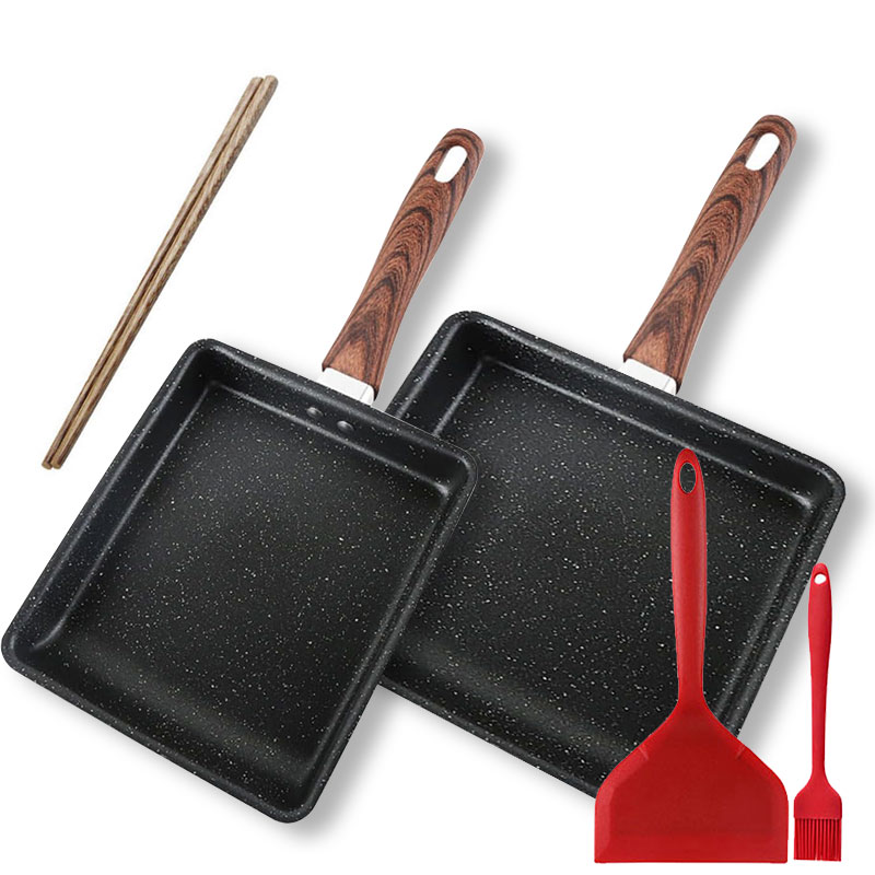 Camping Cooking Without Gas - Padella Giapponese per Omelette Antiaderente, Padella