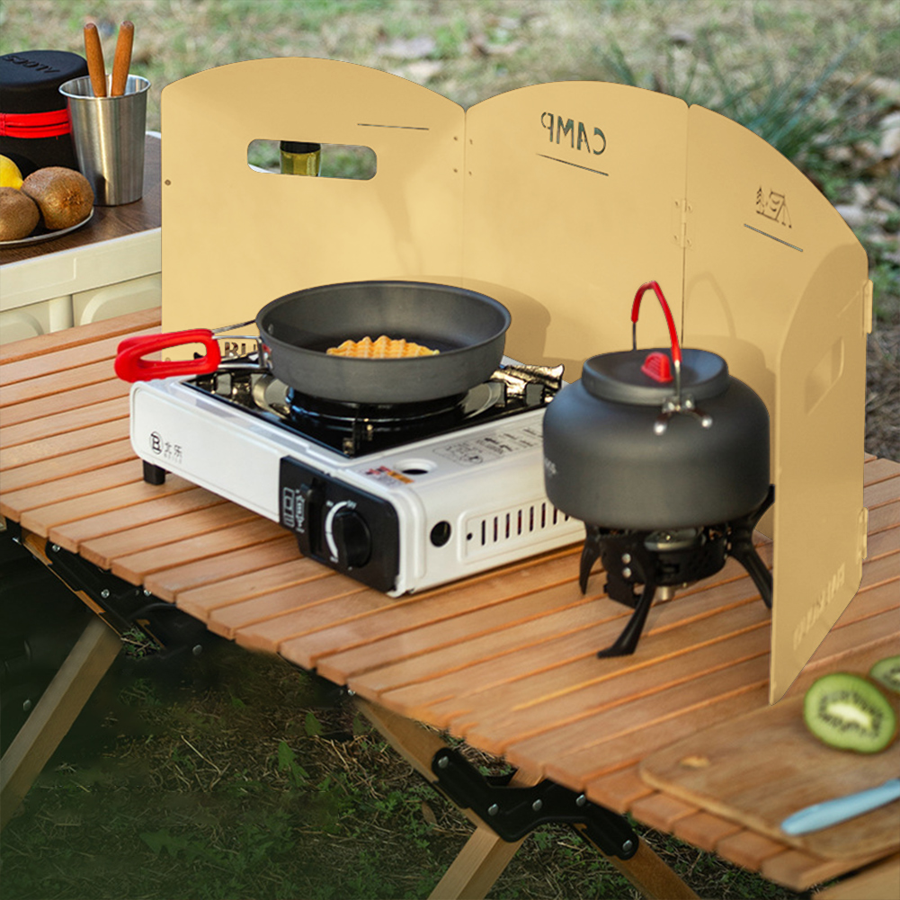 Camping Cooking Fuel - Parabrezza pieghevole per fornello a gas
