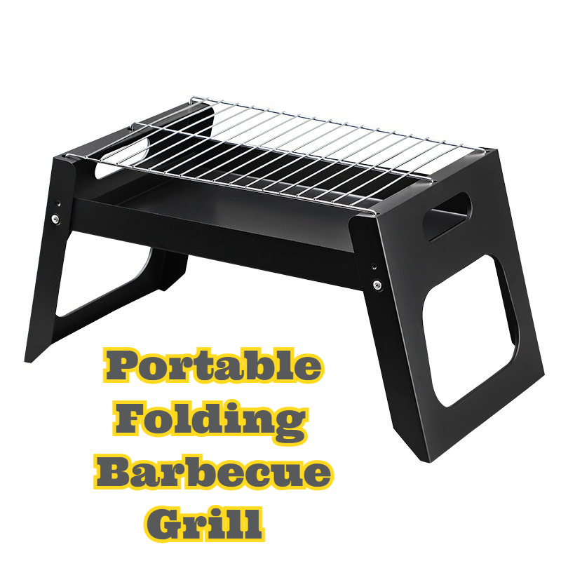 Camping Cooking Portable - Griglia per barbecue a carbone portatile,