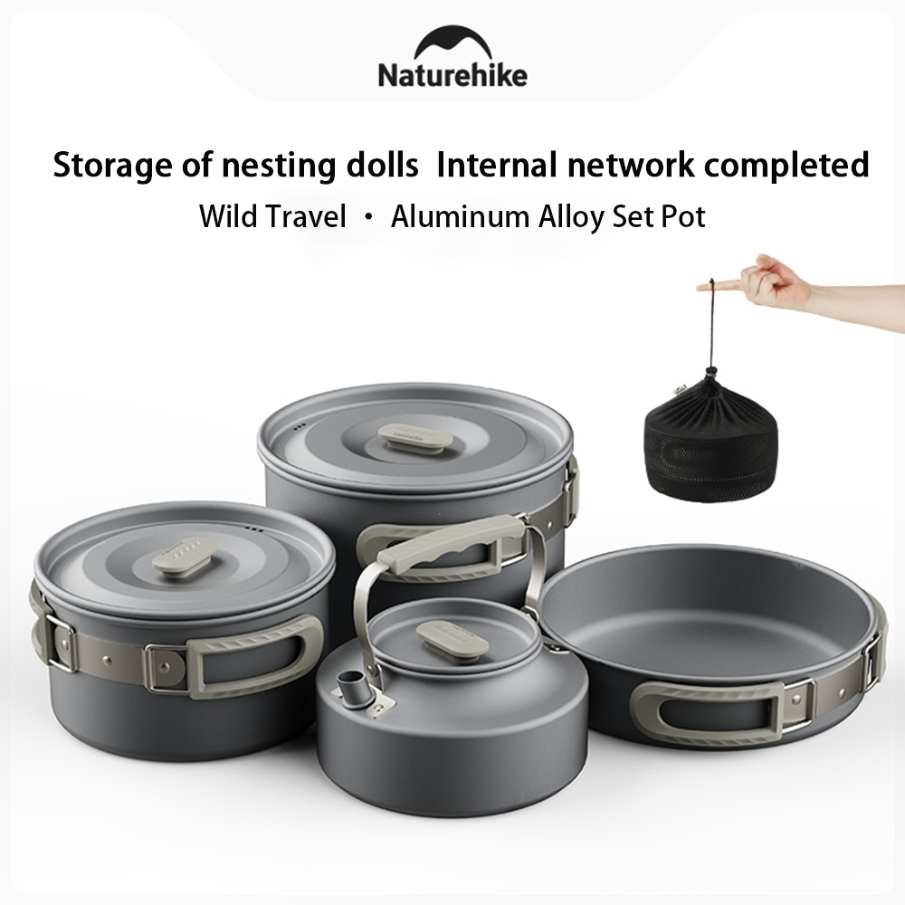 Camping Cooking Pot Set - Naturehike Set di pentole da esterno,