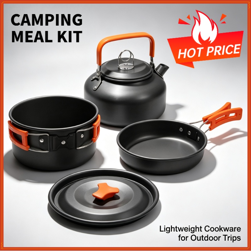 Camping Cooking Pot Set - Set da cucina da campeggio, pentole