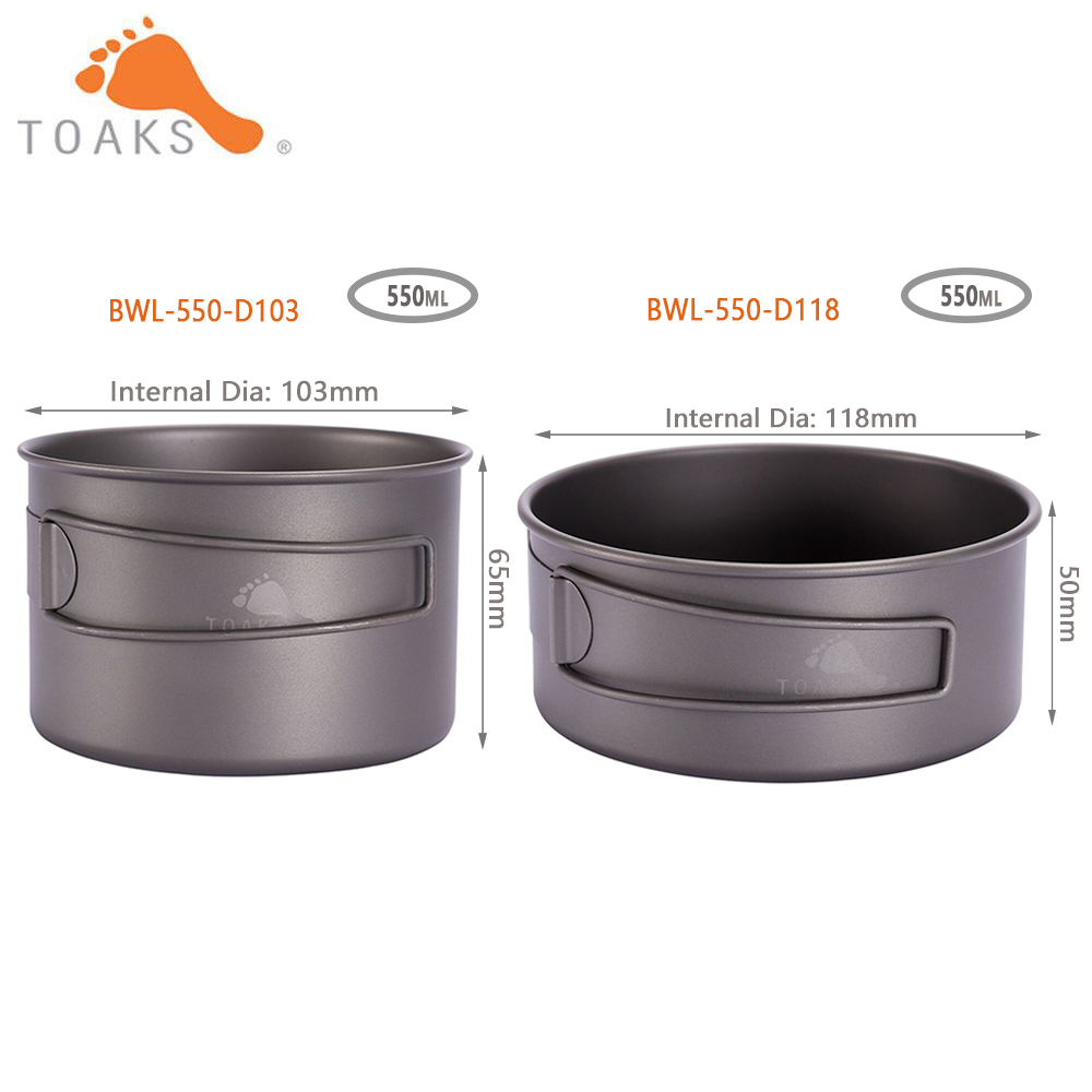 TOAKS BWL-550 di Titanio di Ca - Camping Cooking Bowl recensione e prezzo
