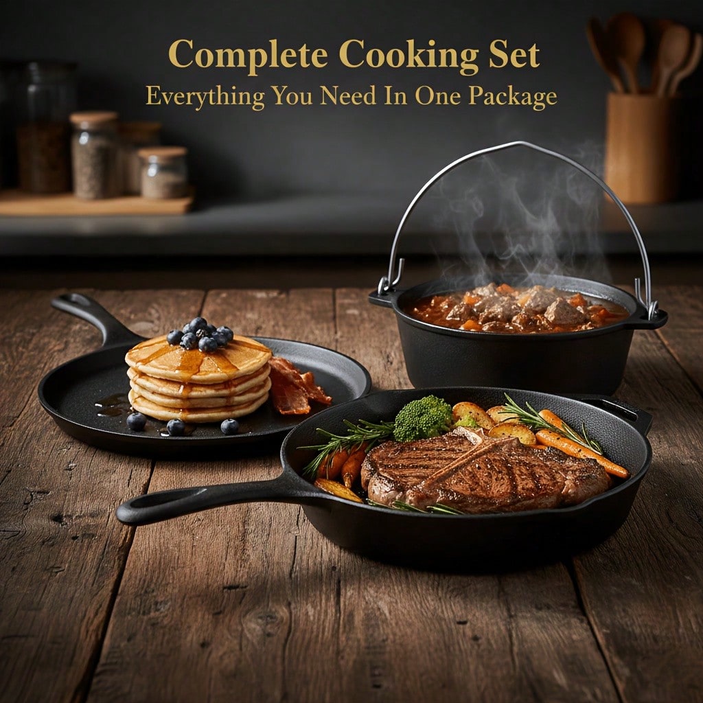 PACILACK Set di Pentole e Pade - Skillet Cast Iron Camp recensione e prezzo