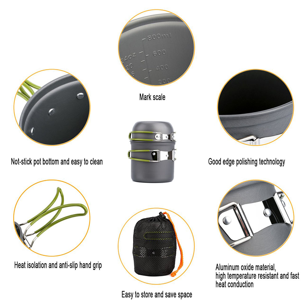 Pentole da campeggio ultralegg - Camping Cooking Pot Set recensione e prezzo