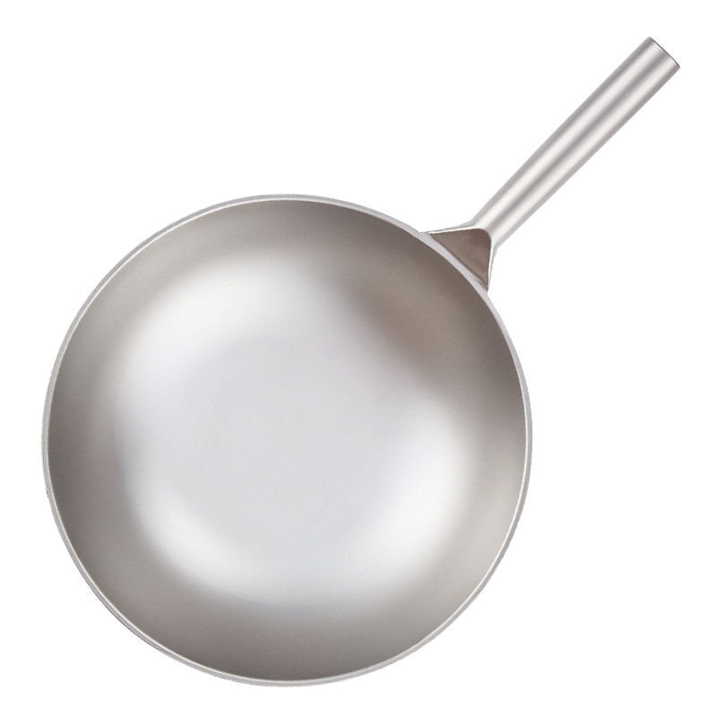 Wok in Titanio Puro con Fondo  - Camping Cooking Without Gas recensione e prezzo