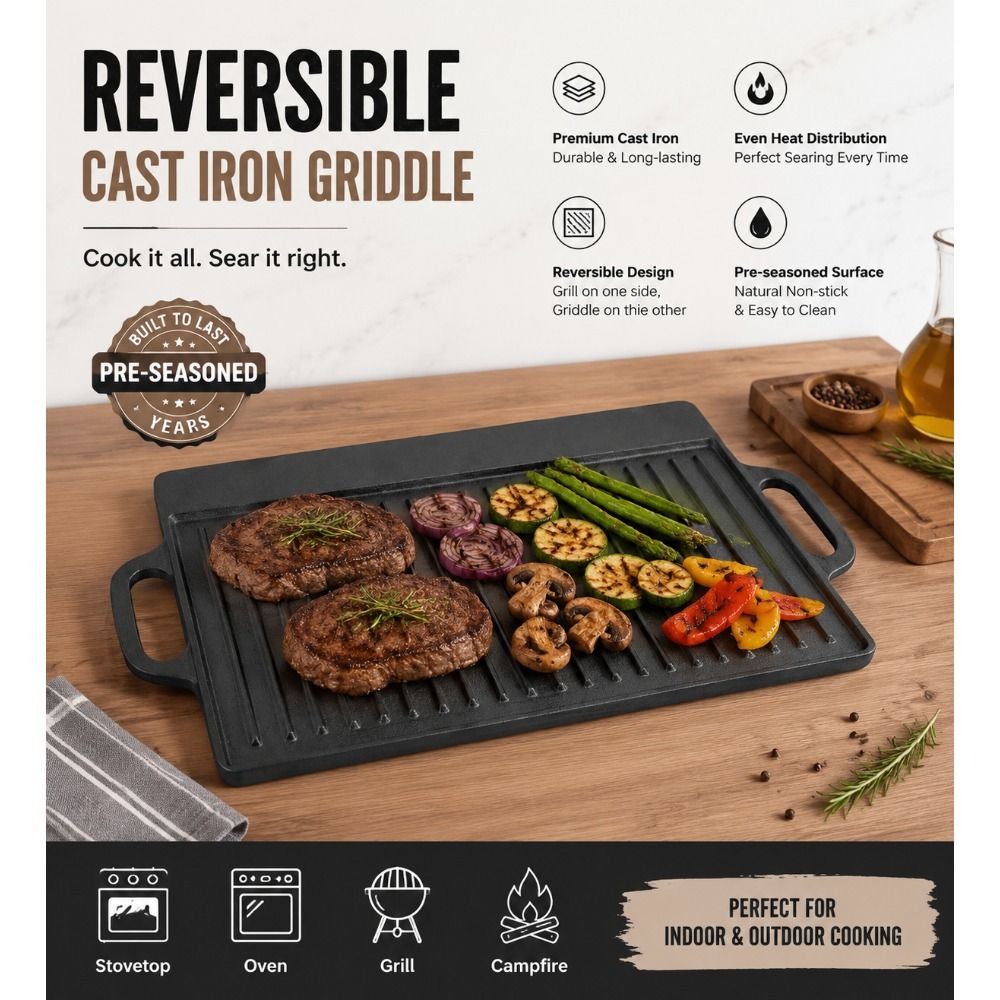 Piastra in Ghisa Pretrattata 5 - Skillet Cast Iron Camp recensione e prezzo
