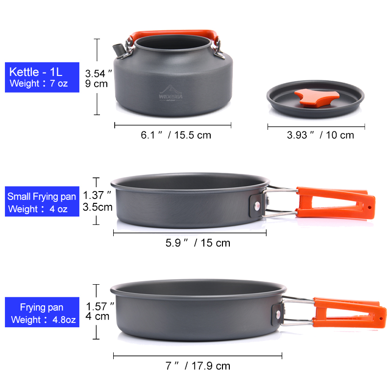 Widesea Set di pentole da camp - Camping Cooking Pot Set recensione e prezzo