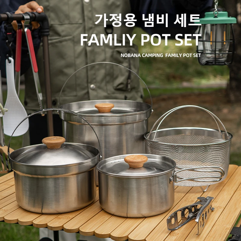Nuovo Set di Pentole in Acciai - Camping Cooking Pot Set recensione e prezzo